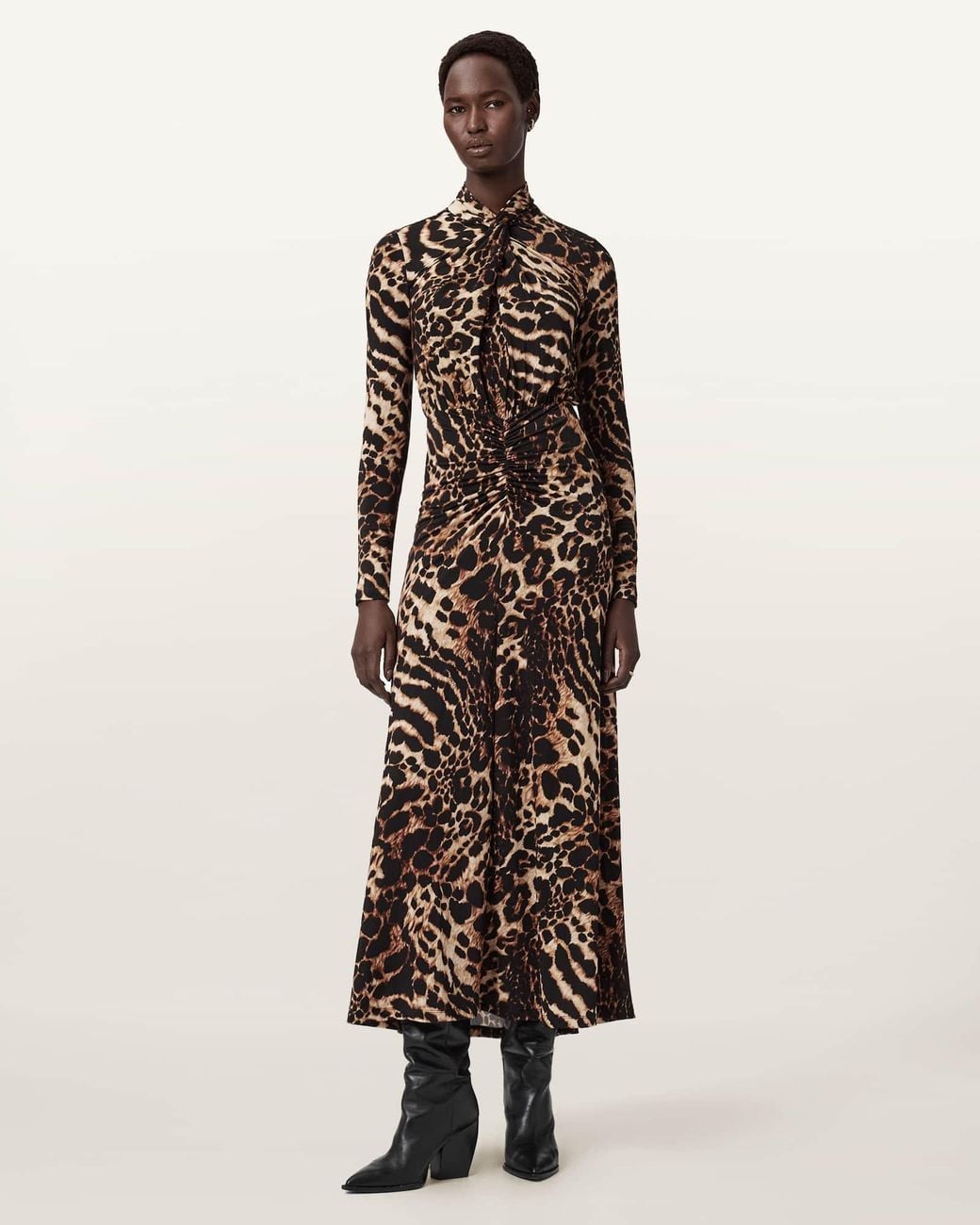 AllSaints Natural Mina A-Line Maxi Dress