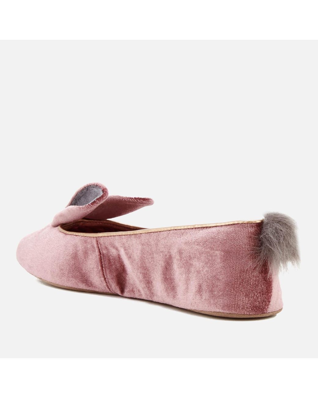 Ted Baker Women's Bellamo Velvet Bunny Slippers in Pink | Lyst