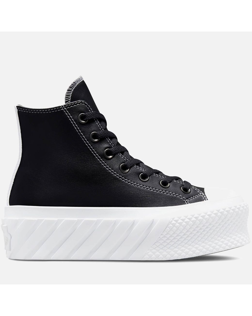 Converse Chuck Taylor All Star Lift 2x Matte Matallic Hi-top Trainers in  Black | Lyst