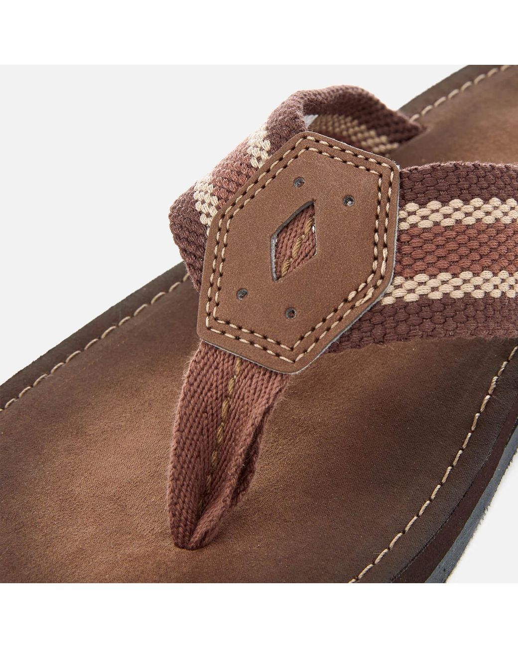 Clarks Leather Lacono Sun Flip Flops in Brown for Men | Lyst
