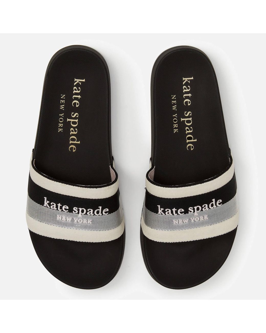 Kate Spade Buttercup Slide Sandals in Black Lyst