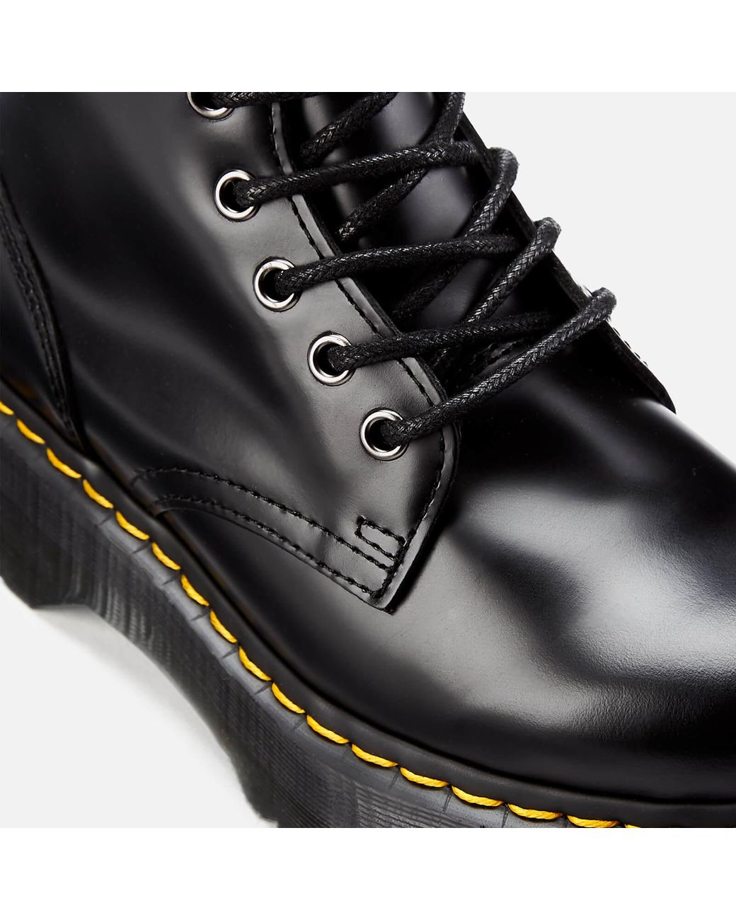 Dr. Martens Jadon Polished Smooth Leather 8-eye Boots in Black | Lyst