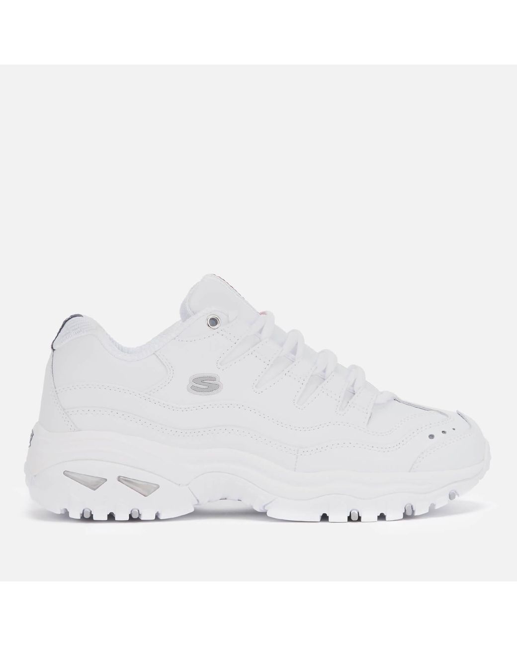 plain white skechers