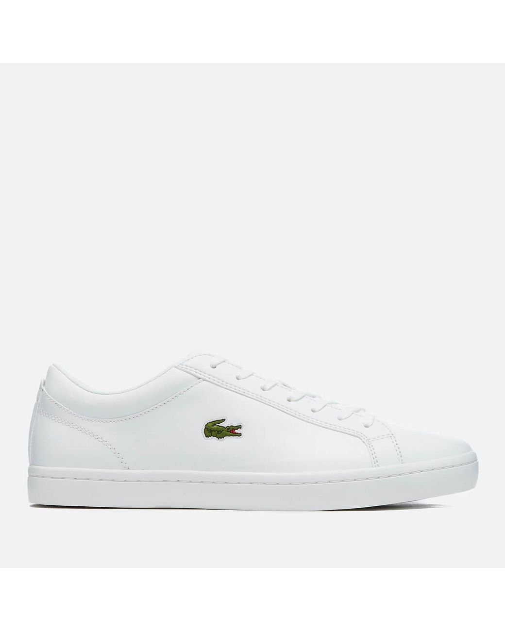 Lacoste Straightset Bl 1 Leather Trainers in White for Men | Lyst Canada