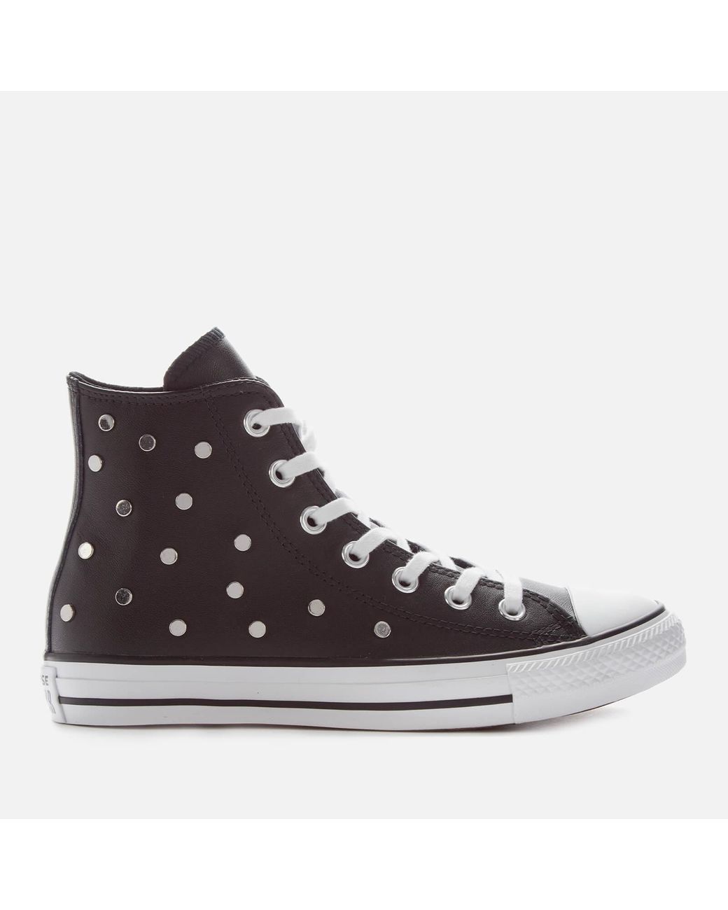 Converse Chuck Taylor All Star Studded Hi-top Trainers in Black | Lyst UK