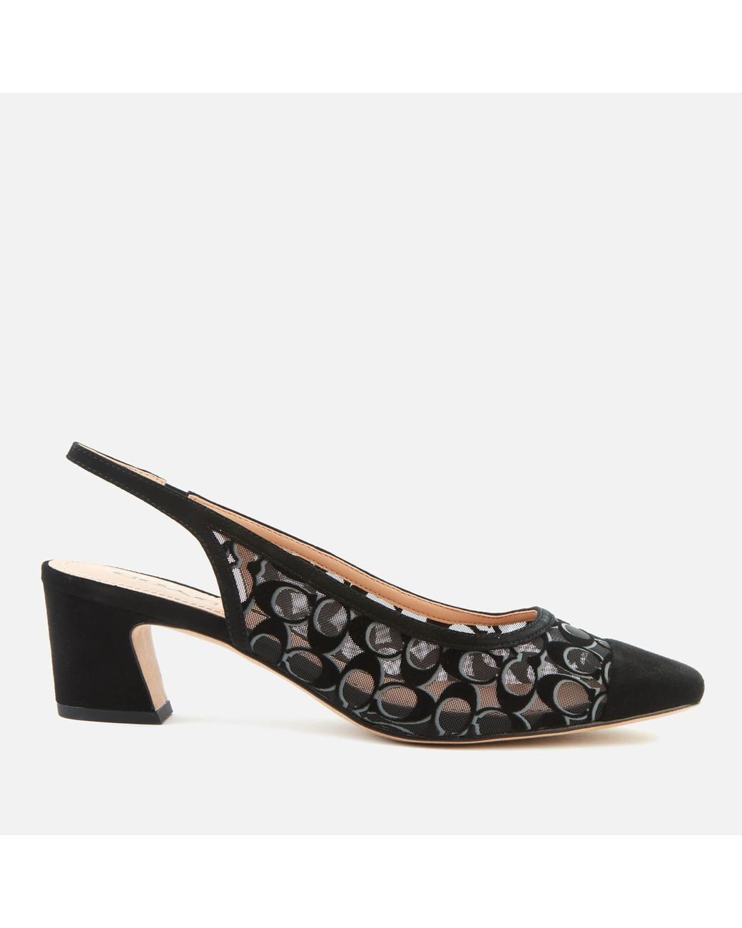 COACH Dani Signature Mesh Slingback Block Heels in Black Lyst Canada