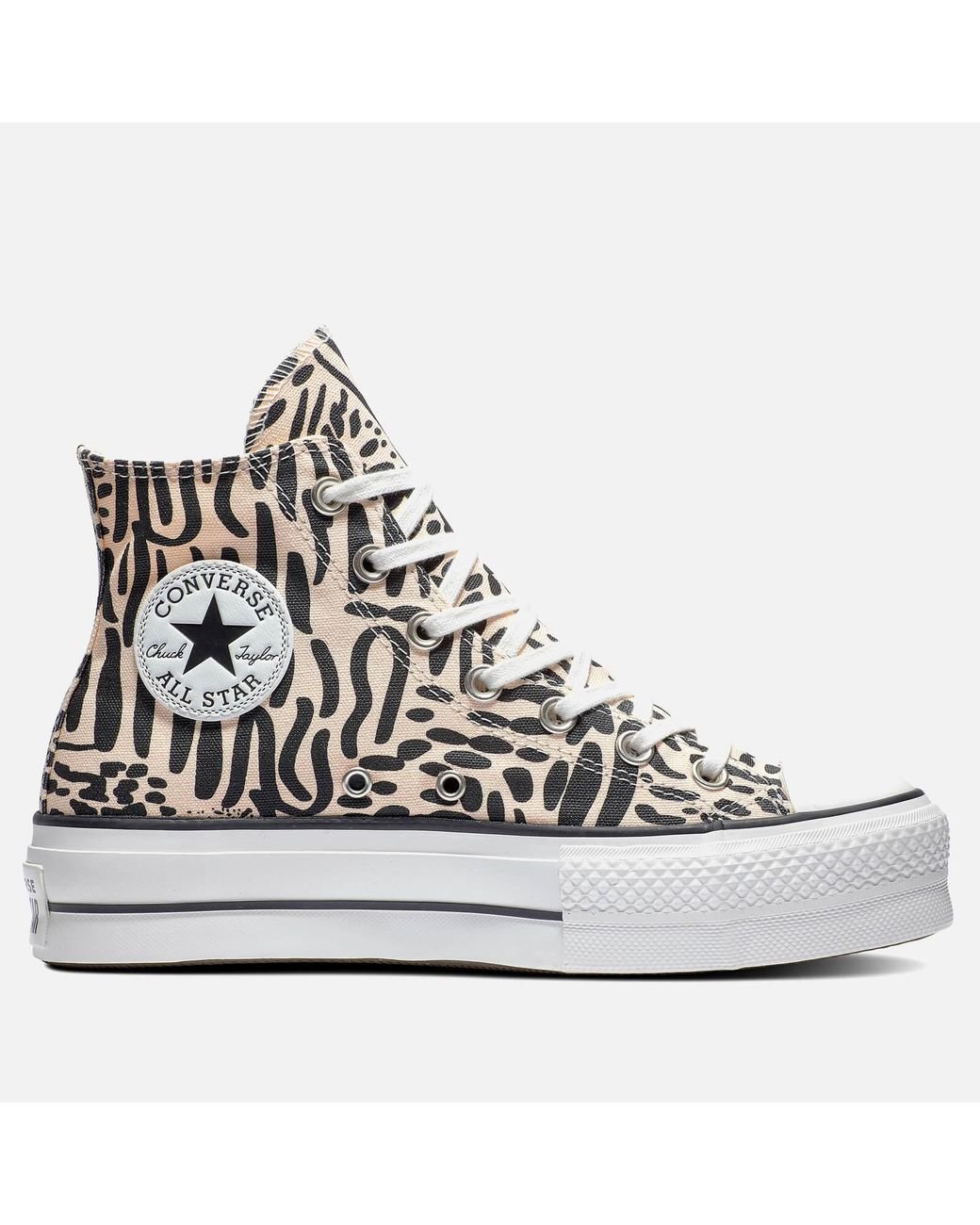 Converse Chuck Taylor All Star Jungle Art Lift Hi-top Trainers in Natural |  Lyst