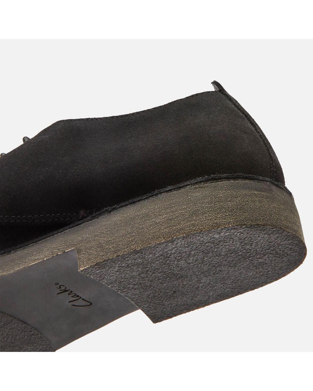 Clarks Desert London 2 Suede Derby Shoes in Black for Men | Lyst