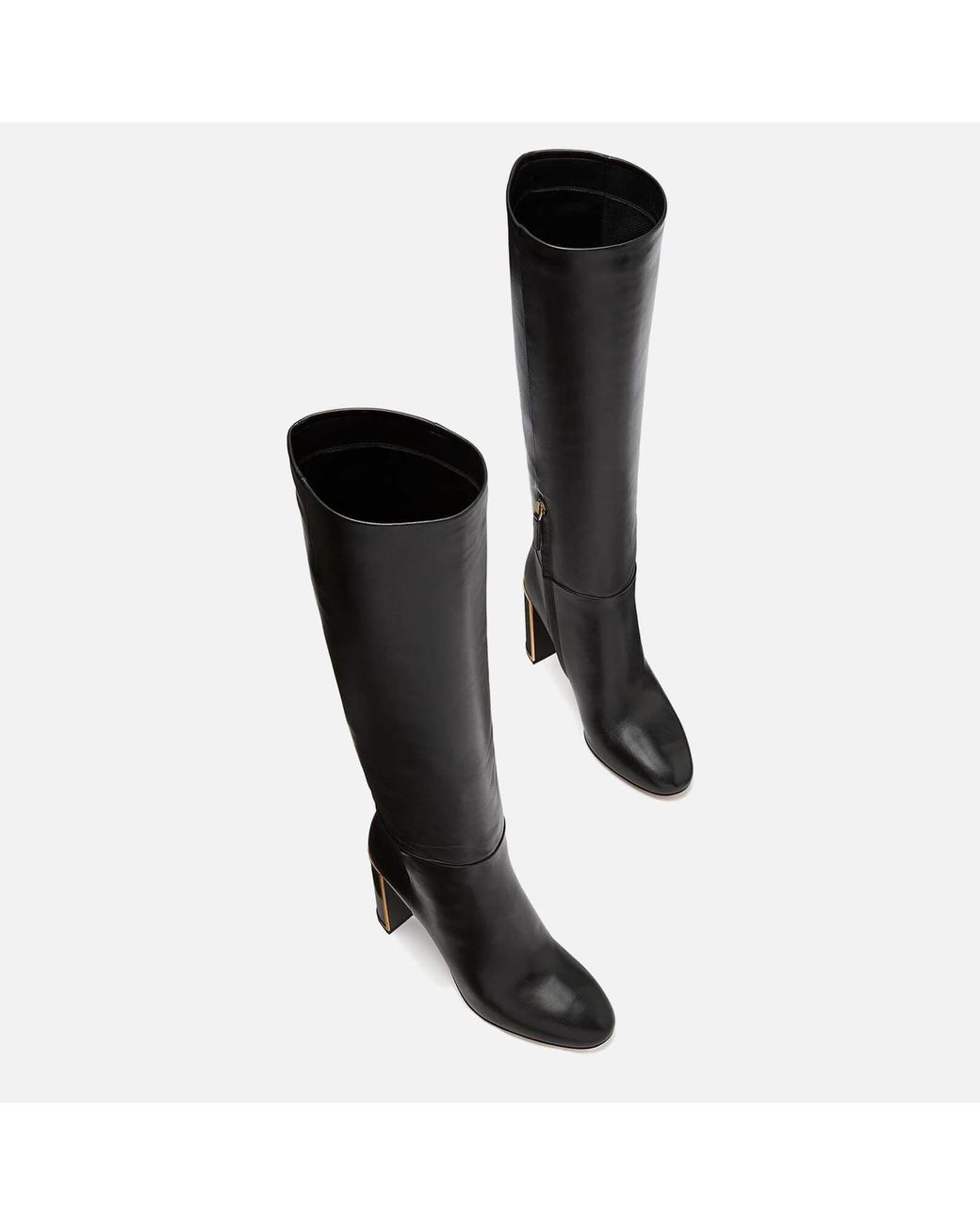 Kate Spade Merritt Leather Knee High Heeled Boots in Black Lyst