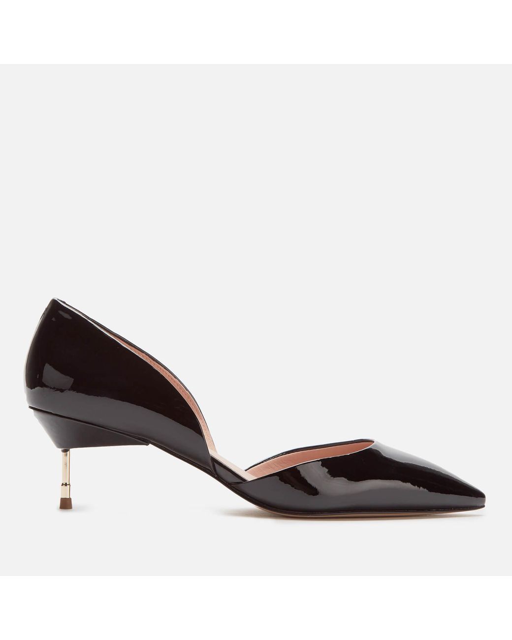Kurt Geiger Bond 60 Patent Leather Kitten Heels in Black Lyst
