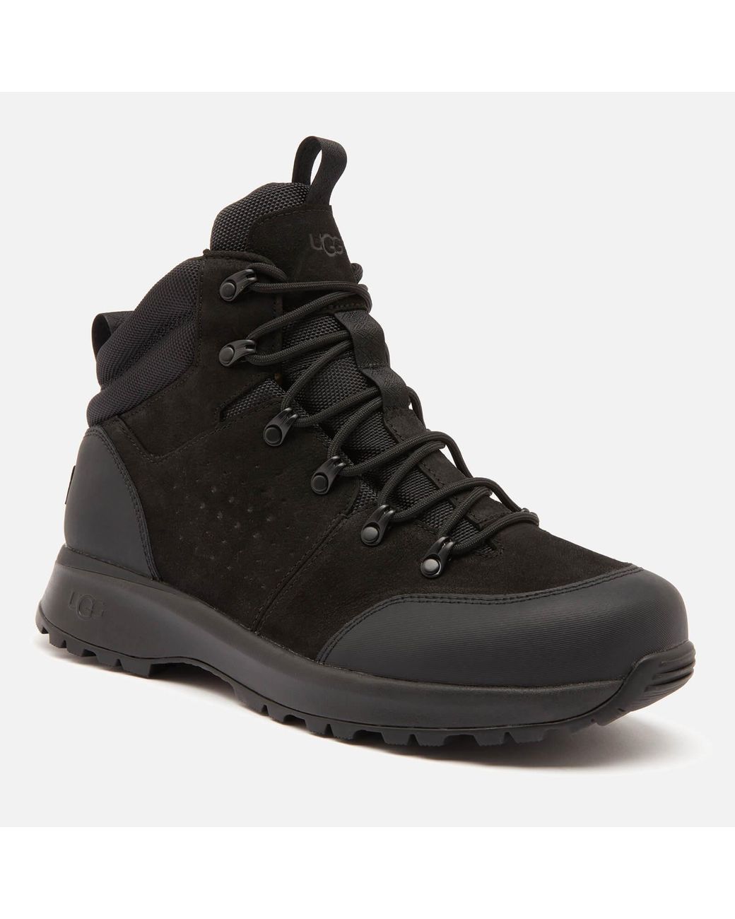 UGG Emmett Waterproof Leather Hiking Style Boots in Black for Men - Lyst