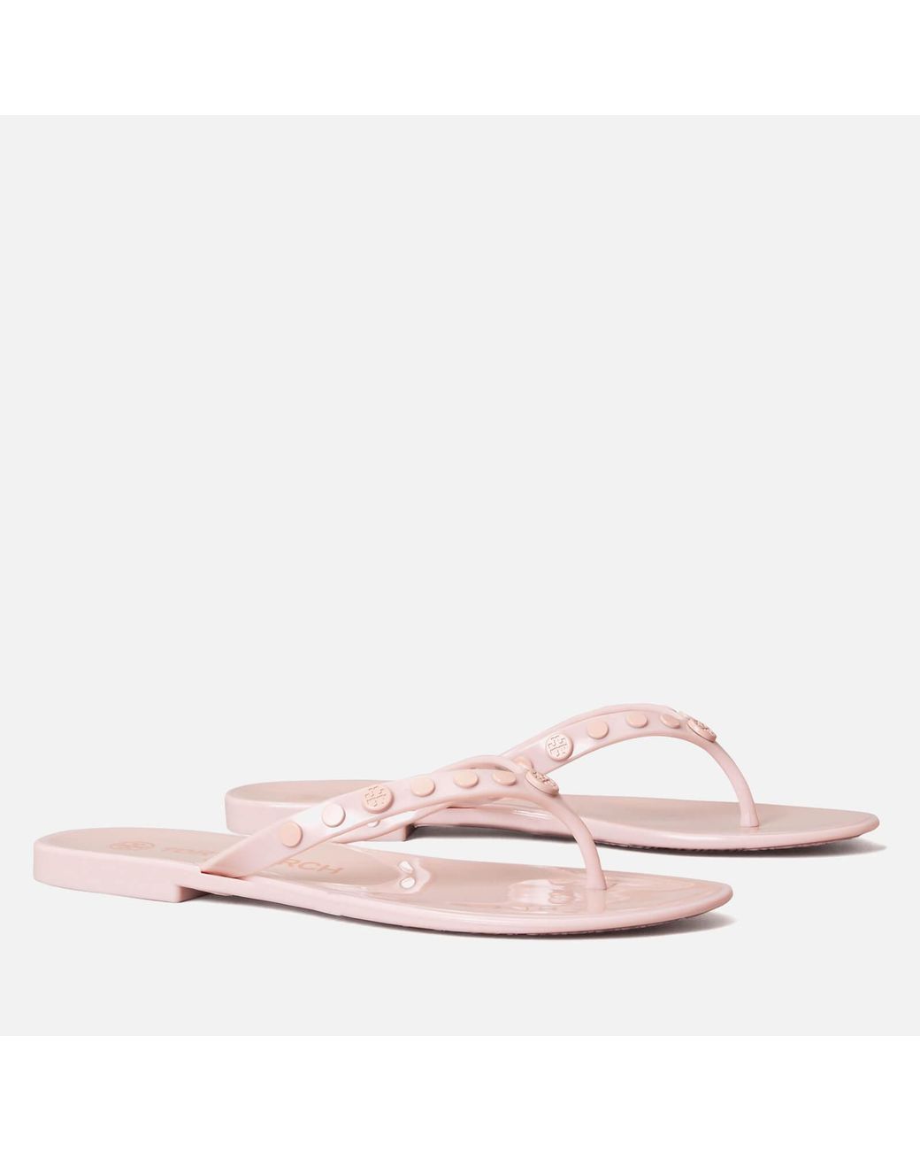 Tory Burch Studded Jelly Flip Flops in Pink | Lyst