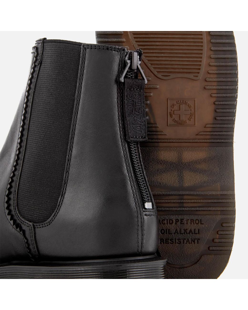 Dr. Martens Zillow Temperley Leather Zip Back Chelsea Boots in Black | Lyst  Australia