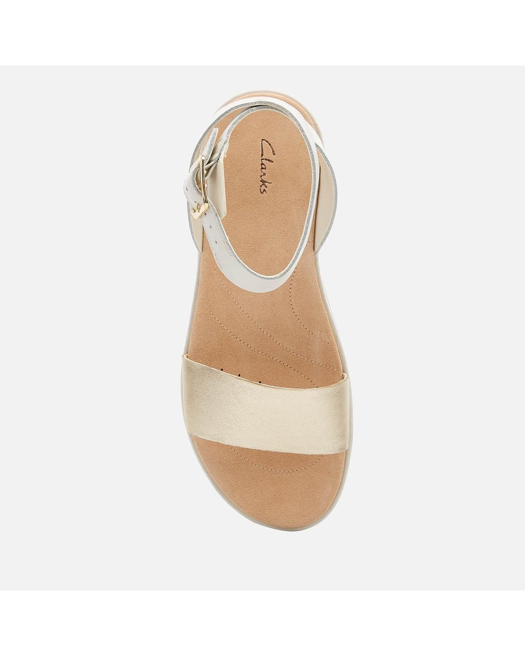 clarks cream sandals