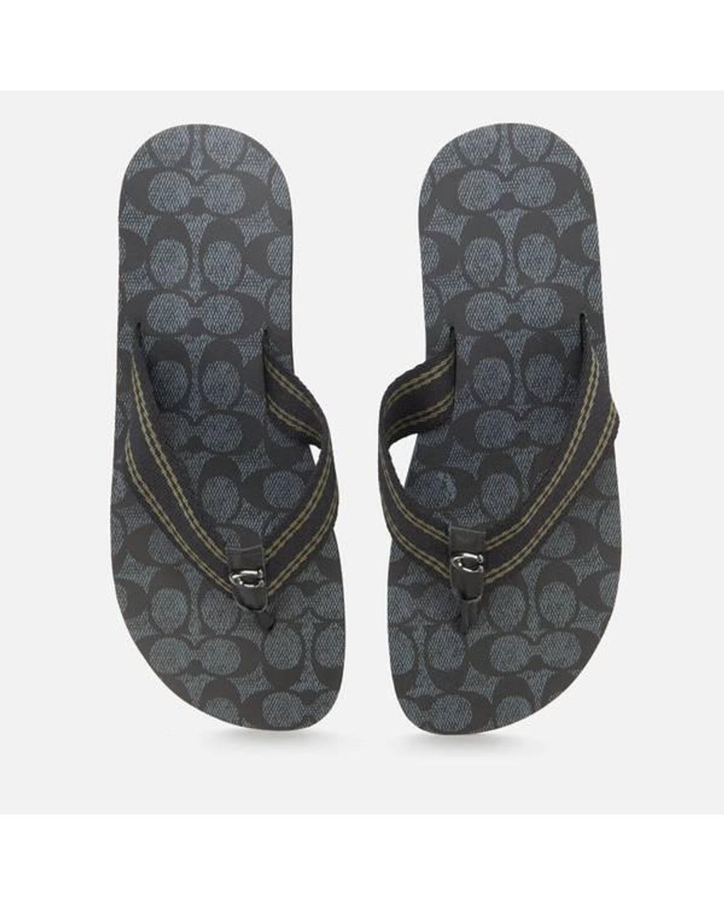 coach signature flip flops