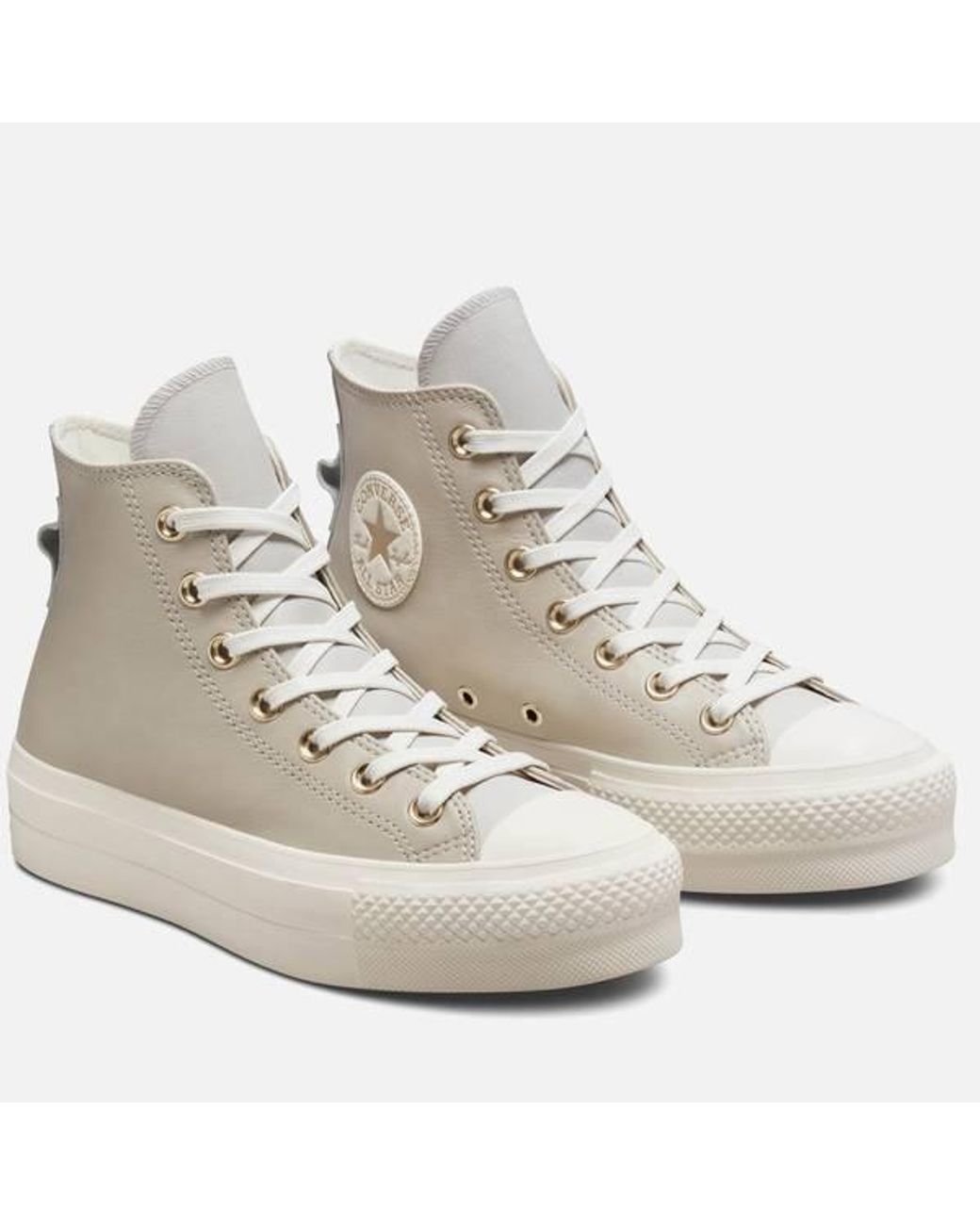 all star hi leather trainers string
