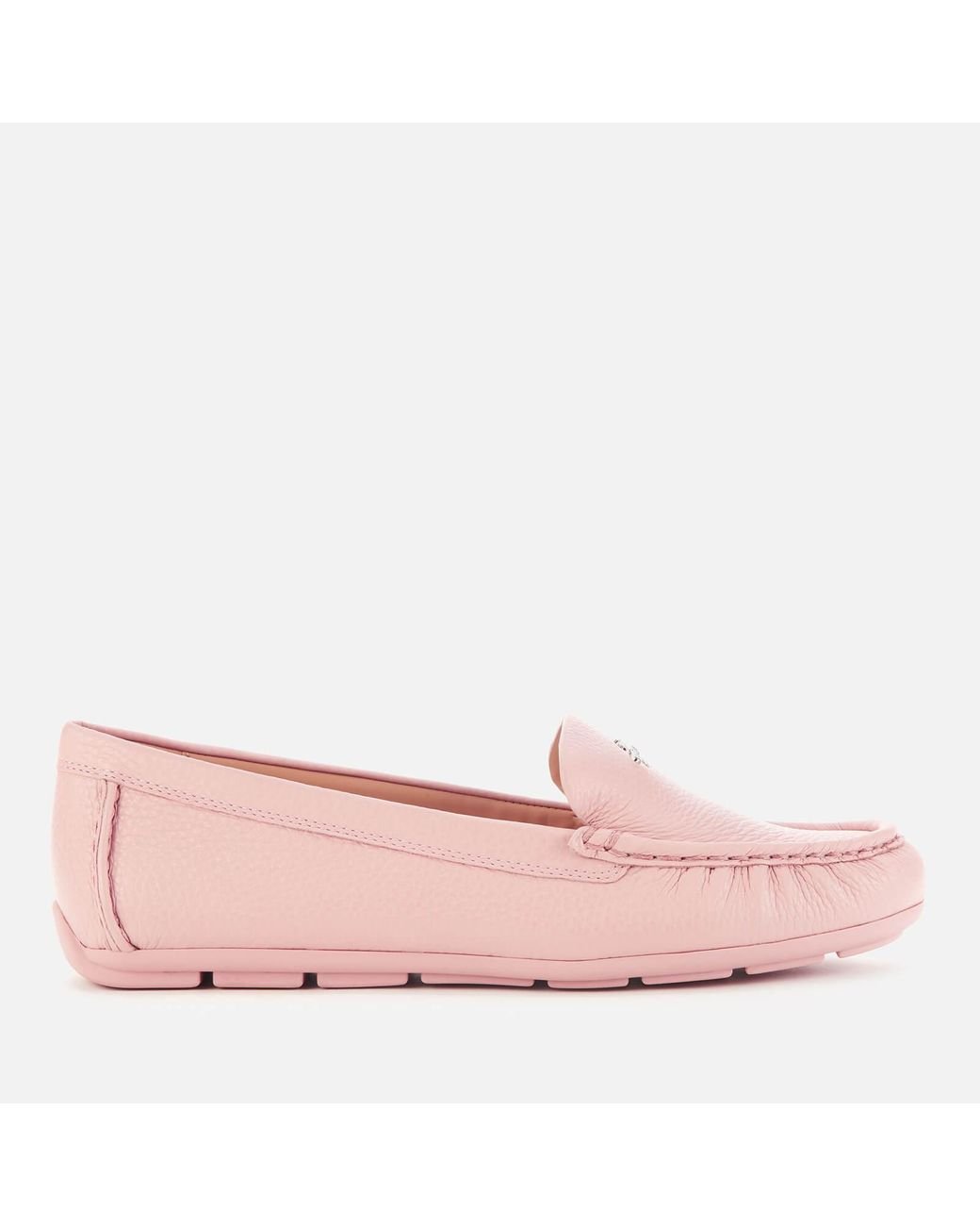 COACH Marley Leather Driver Shoes in Pink | Lyst
