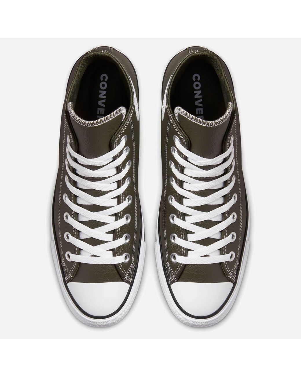 Converse Chuck Taylor All Star Seasonal Leather Hi-top Trainers in Green  for Men | Lyst