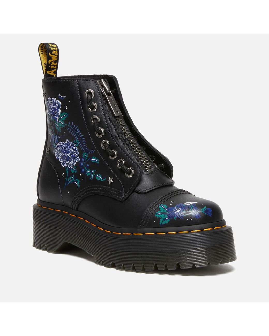 Floral embroidered doc martens hotsell
