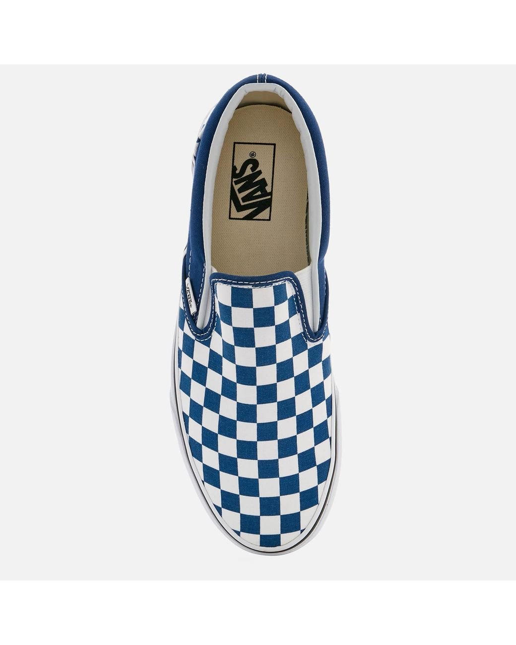 Vans Checkerboard Slip-on Trainers in Blue for Men | Lyst