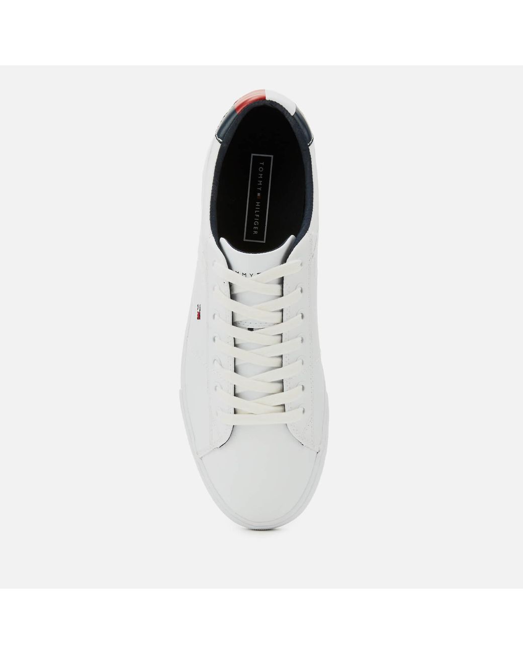 essential vulcanised leather trainers