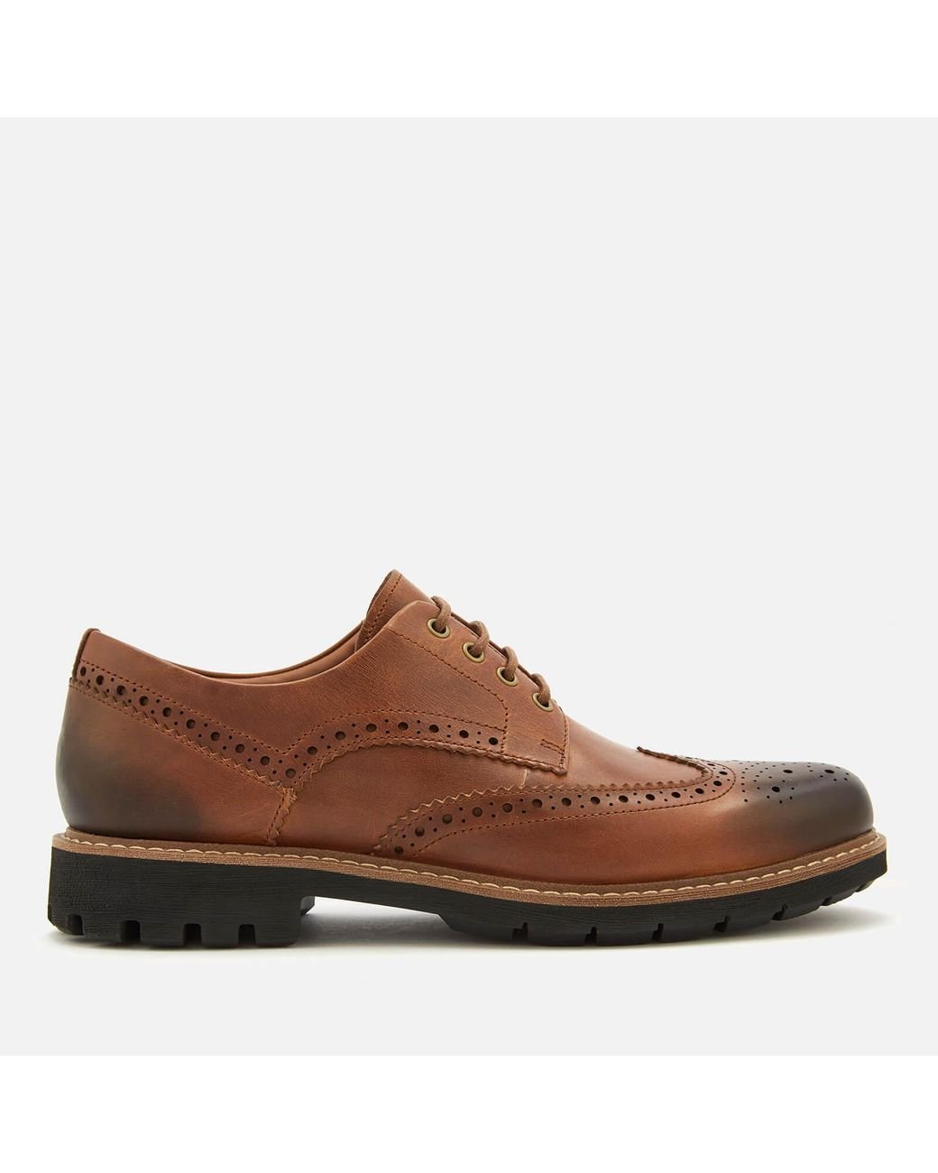 Clarks Batcombe Wing Leather Brogues in Brown for Men | Lyst UK