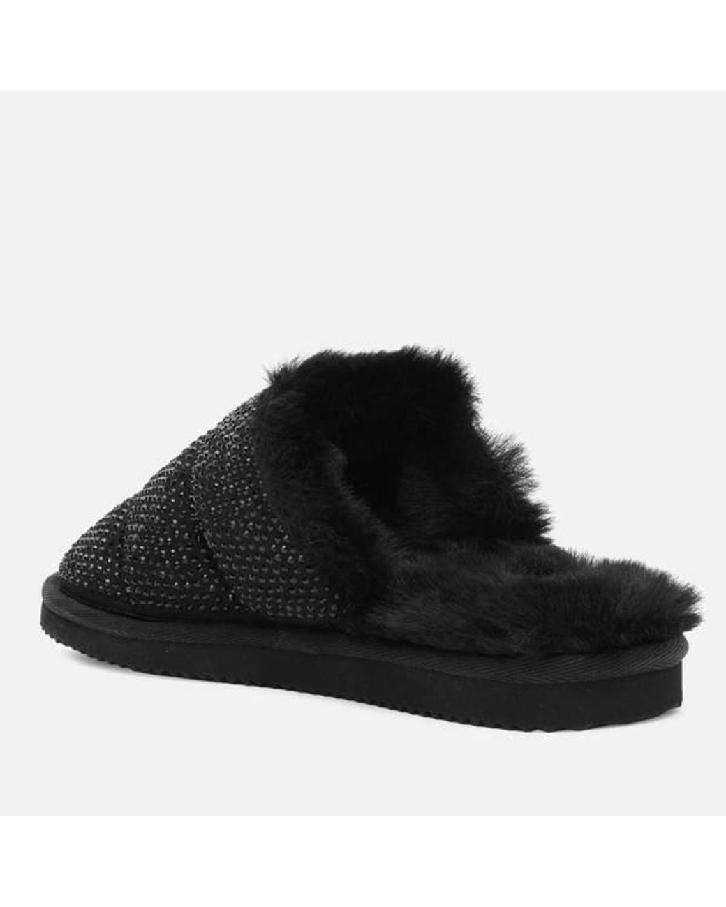 MICHAEL Michael Kors Janis Studded Mule Slippers in Black - Lyst