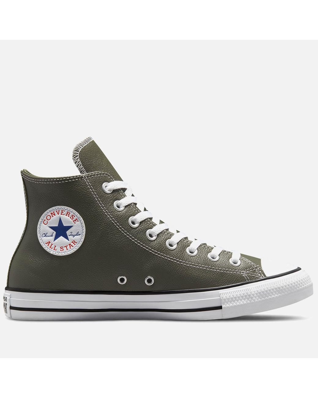 Converse Chuck Taylor All Star Seasonal Leather Hi top Trainers in Green for Men Lyst