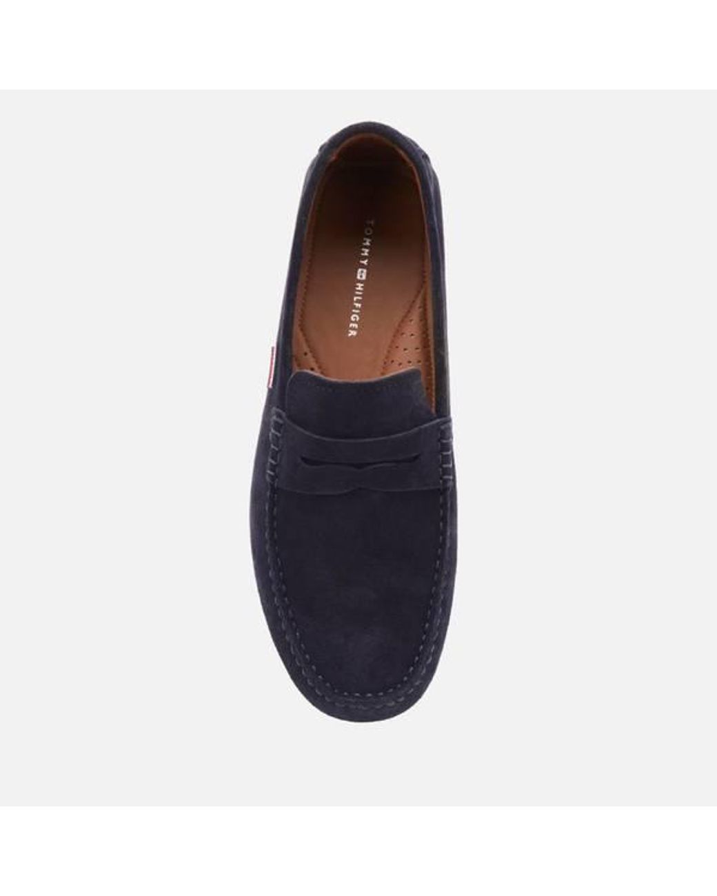 Tommy Hilfiger Classic Suede Penny Loafers in Blue for Men | Lyst Canada