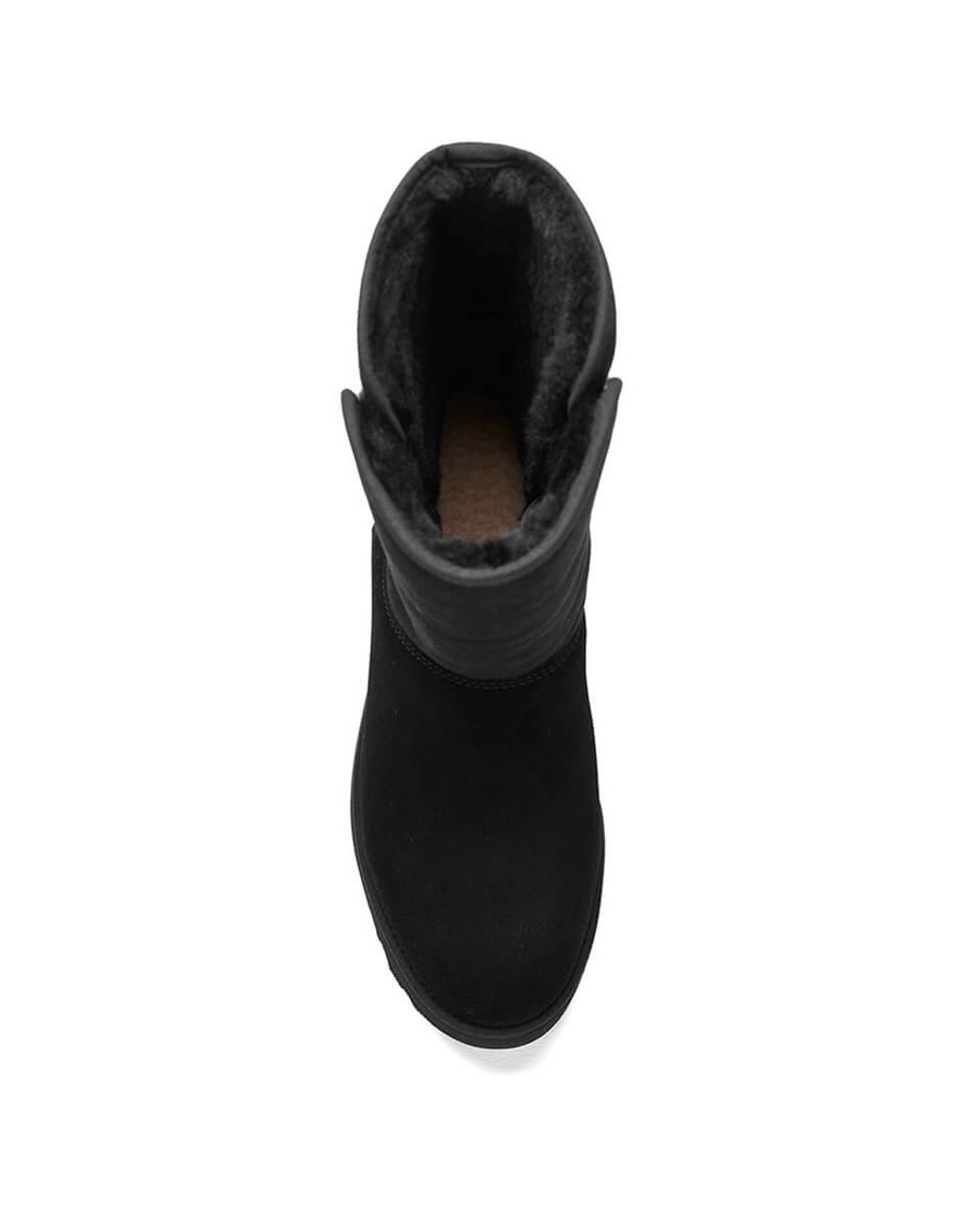UGG Suede Amie Classic Slim Sheepskin Boots in Black | Lyst