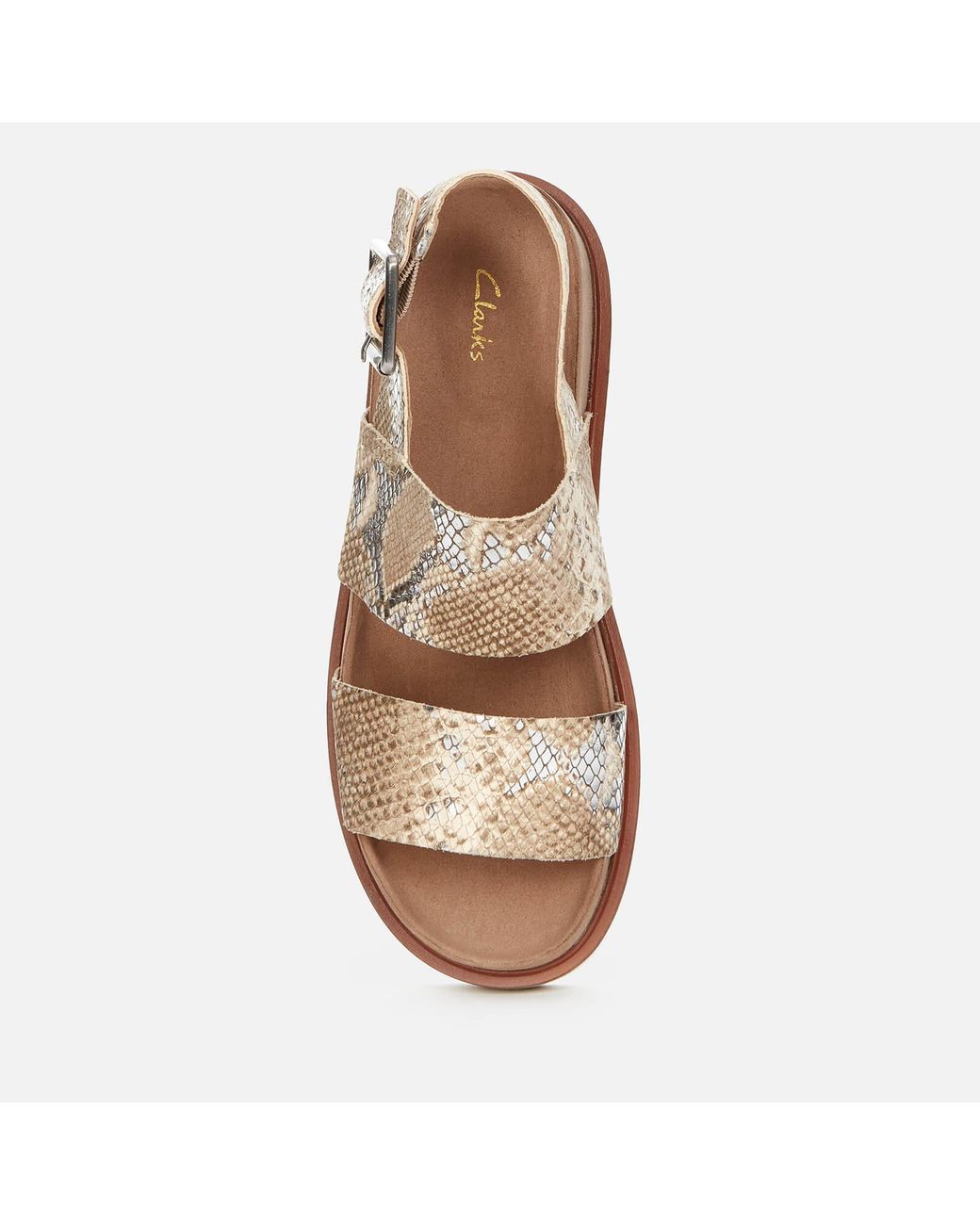 Clarks snakeskin sandals sale
