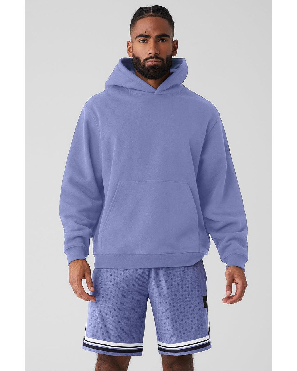Alo Yoga Renown Heavy Weight Hoodie in Blue for Men | Lyst