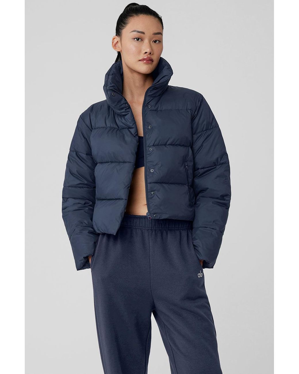 alo yoga gold rush puffer jacket