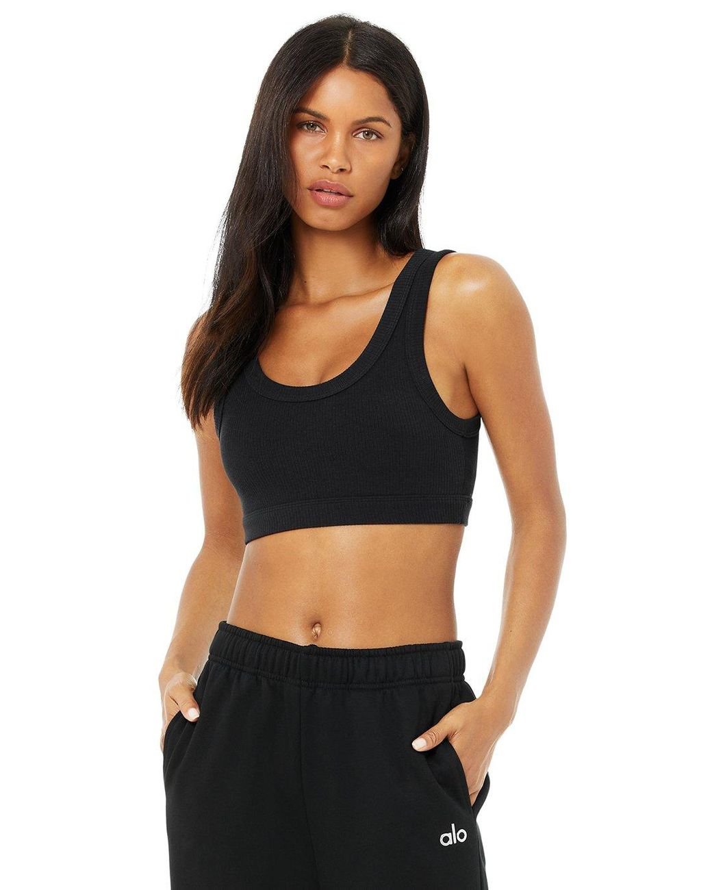 Alo Yoga Wellness Bra in Black Lyst