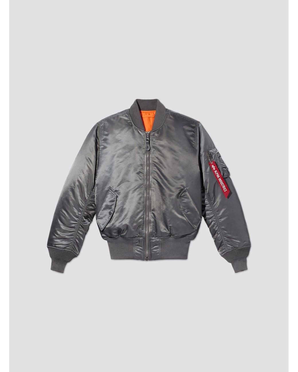 Alpha Industries Gray Classic Ma-1 Jacket Rep. for men