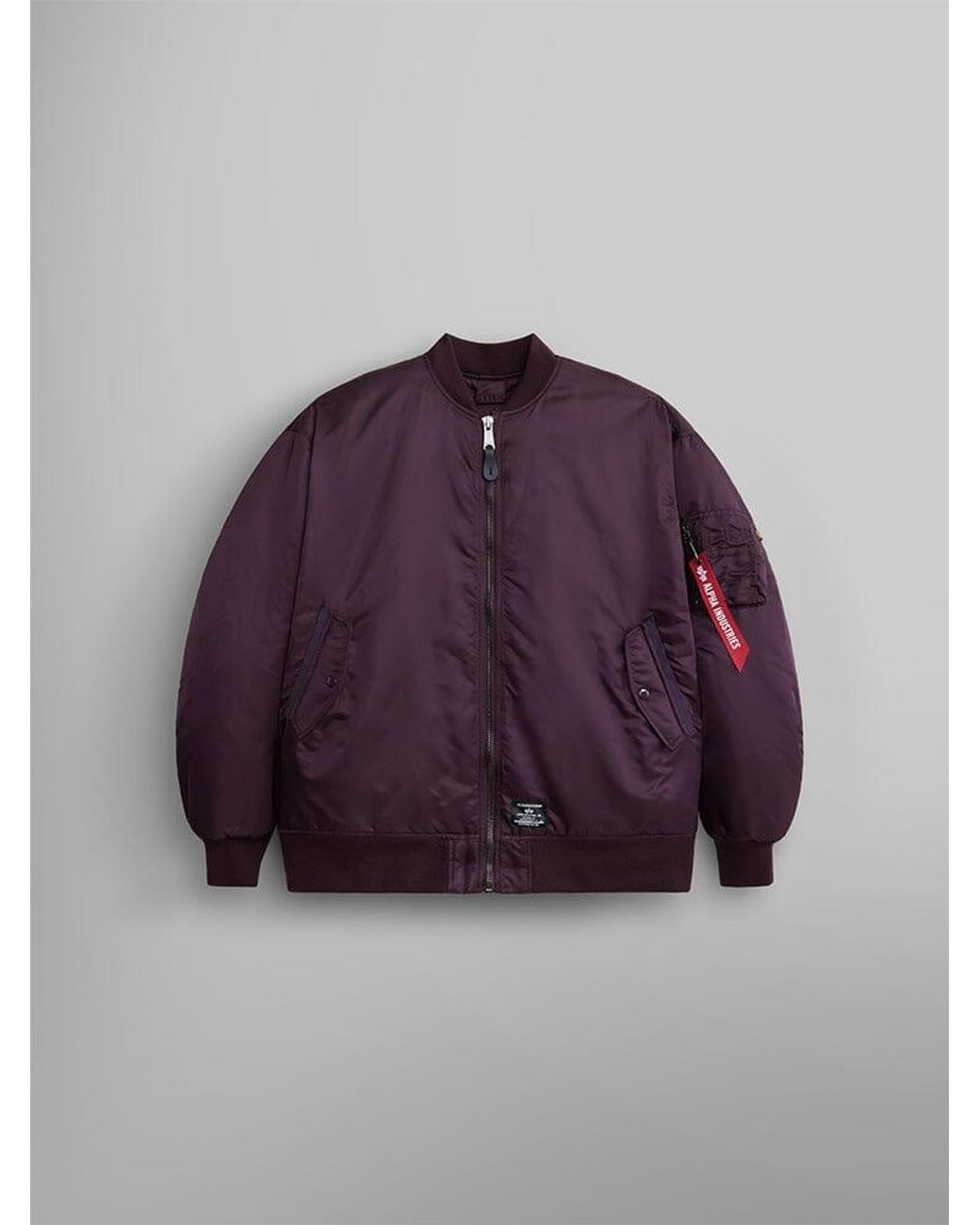 Alpha Industries Oversized Ma 1 Mod Bomber Jacket W in Purple