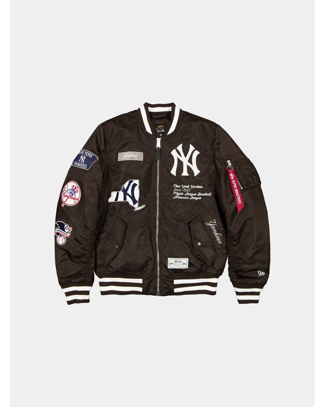 KTZ New York Yankees X Alpha X Ma-1 Bomber Jacket (burnt Wood) in
