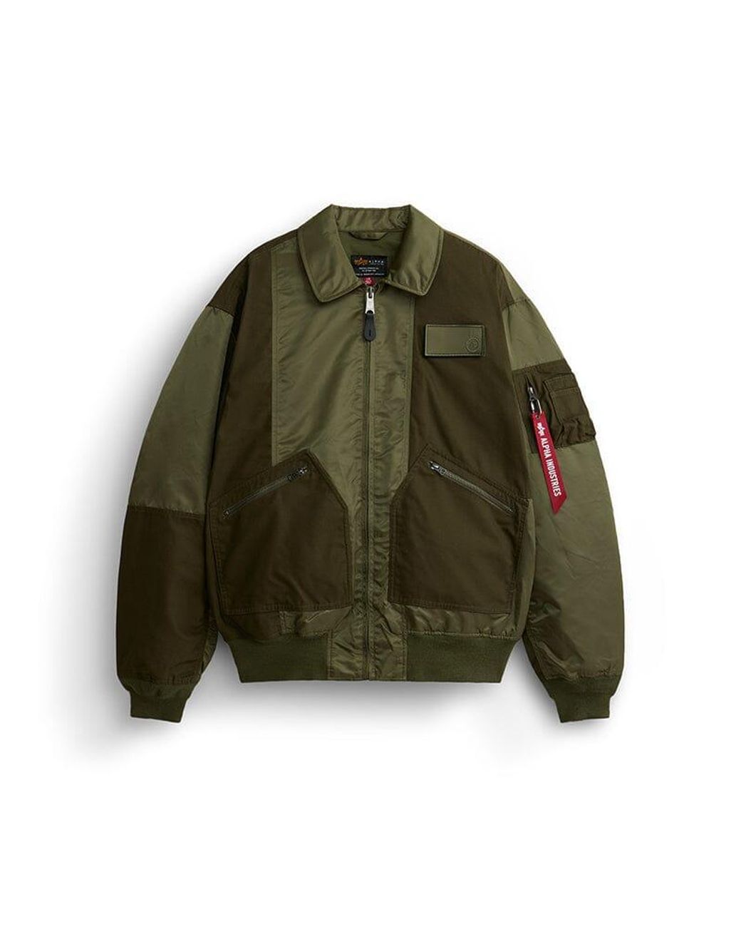Alpha Industries Mixed Media Cwu 36p Mod Jacket in Green for