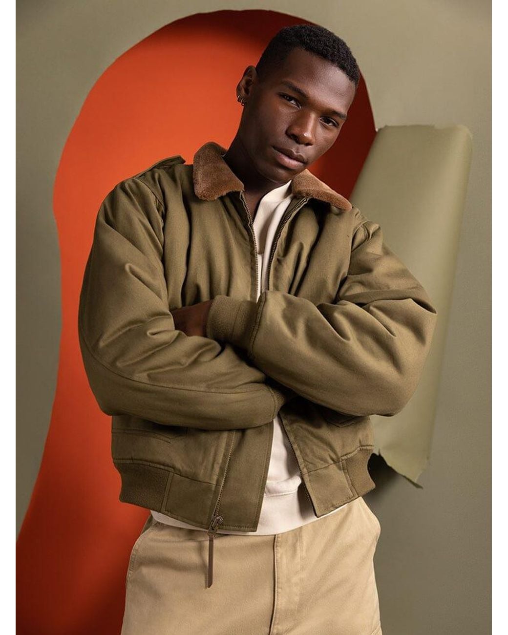 Alpha Industries 1940s B-10 Bomber Jacket in Green for Men | Lyst