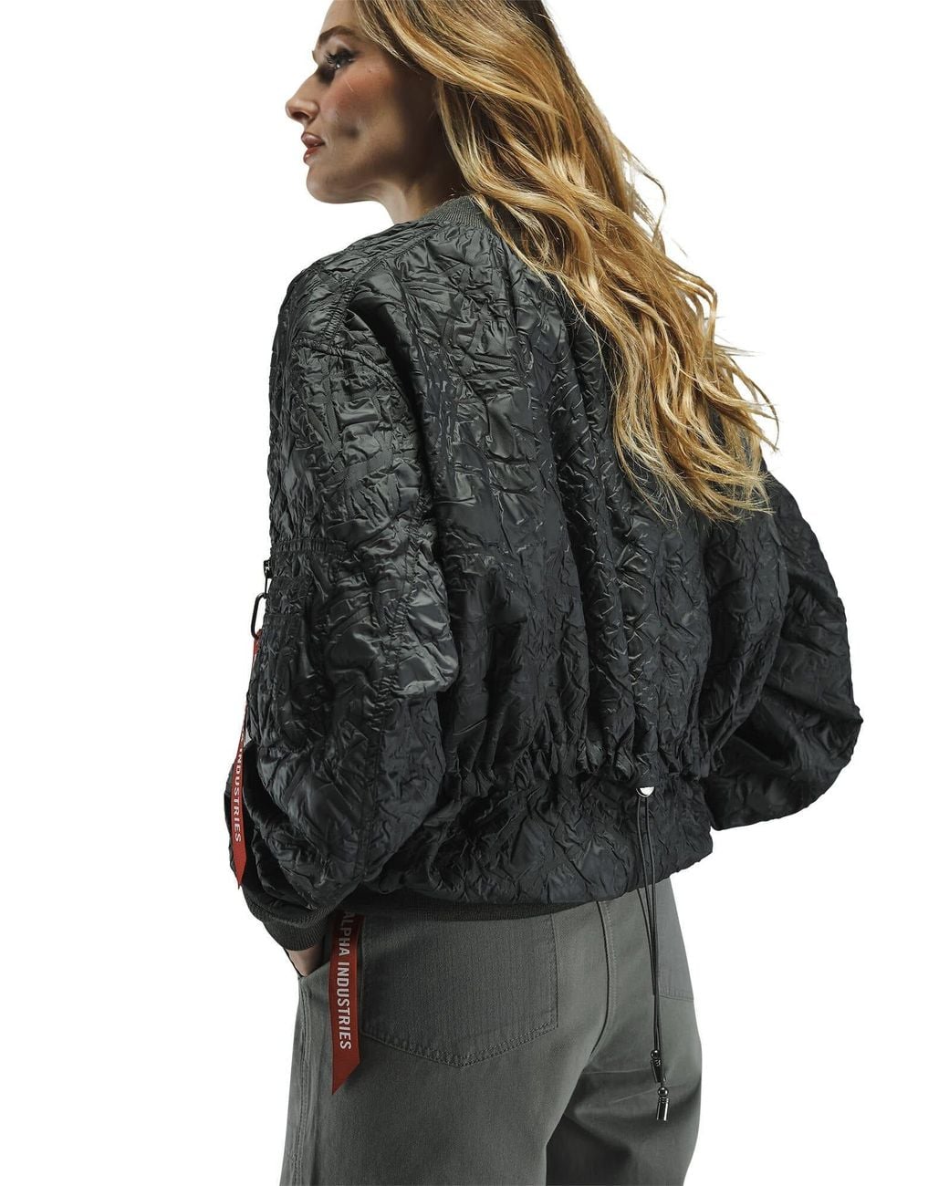 Alpha Industries Blue L-2b Bubble Flight Jacket W