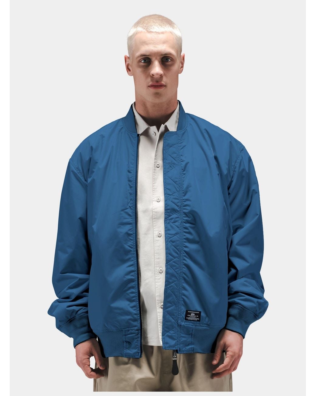 Alpha Industries Blue L-2b Oversized Flight Jacket
