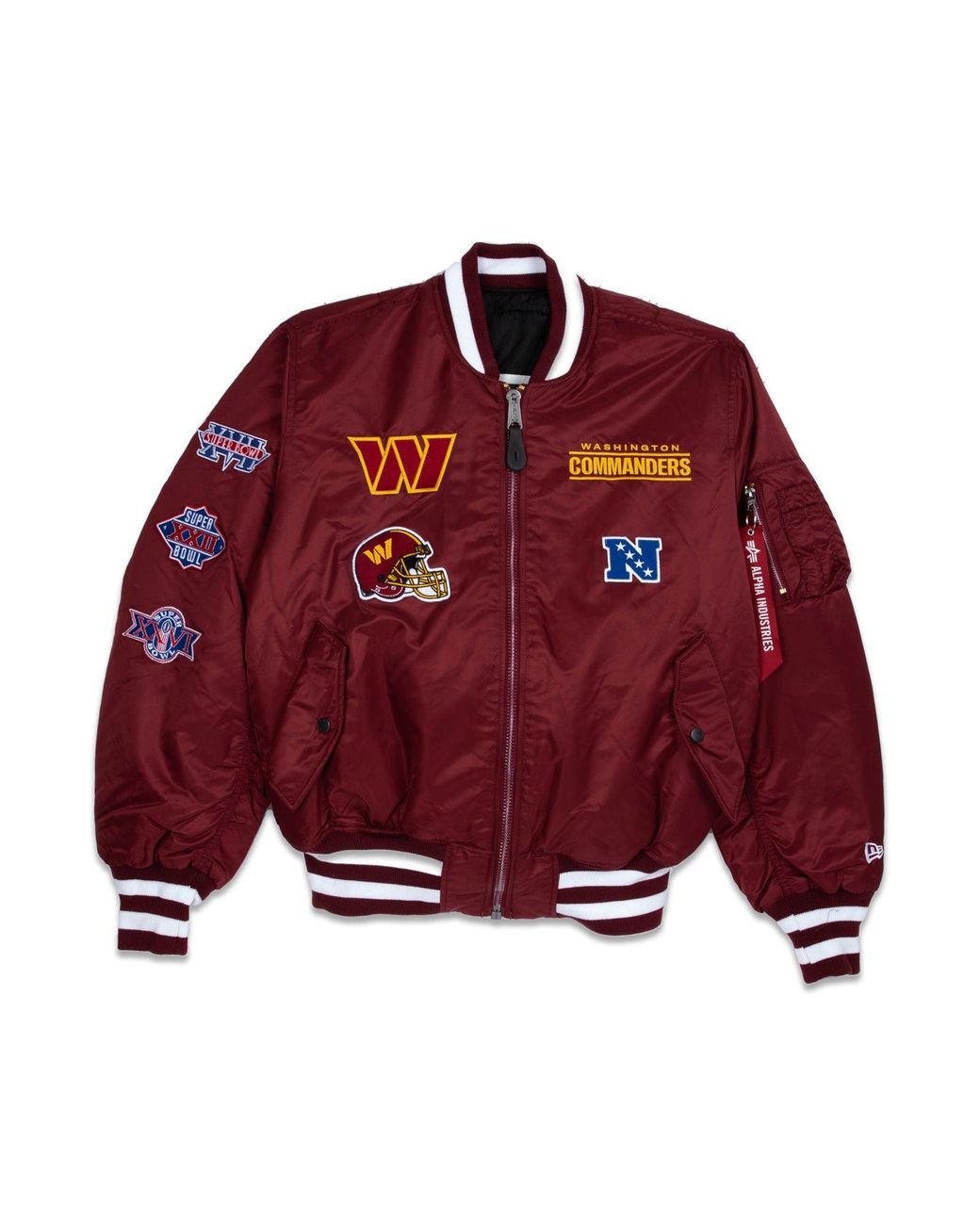 Alpha Industries Washington Commanders X Alpha X New Era Ma1 Bomber Jacket in Red Lyst