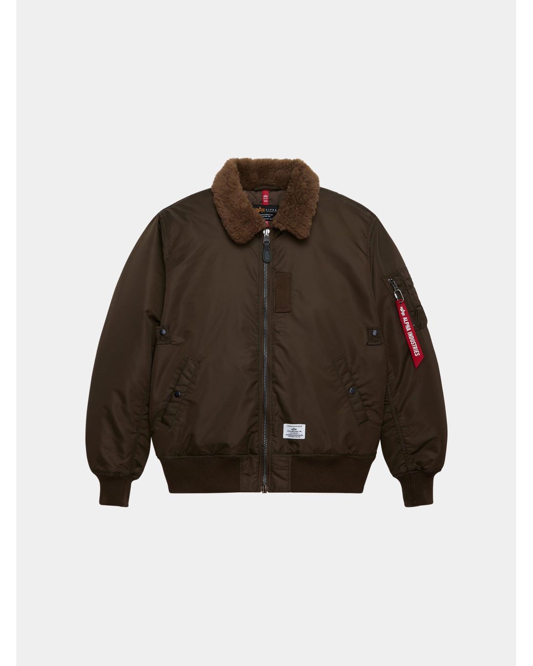 Alpha Industries B-15 Mod Bomber Jacket in Brown for Men | Lyst