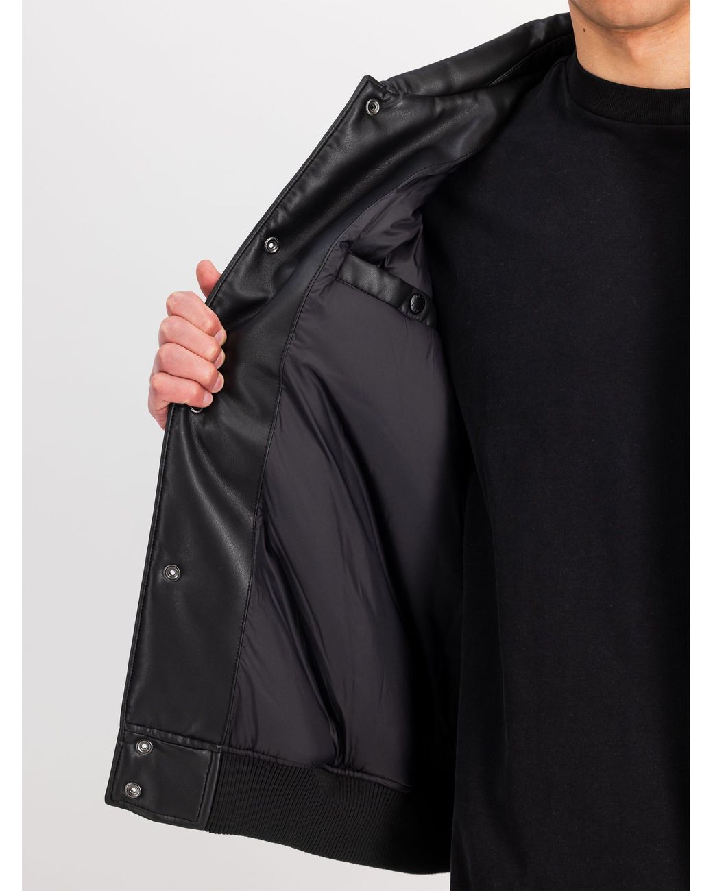 Alpha Industries Black Pu College Jacket for men
