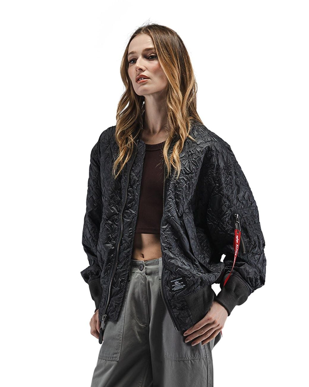 Alpha Industries Blue L-2b Bubble Flight Jacket W