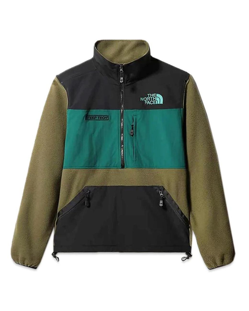 The North Face Steep Tech Half Zip Fleece in Green / Black (Green トップゲーム The North Pullover Fleece SteepTech Face その他
