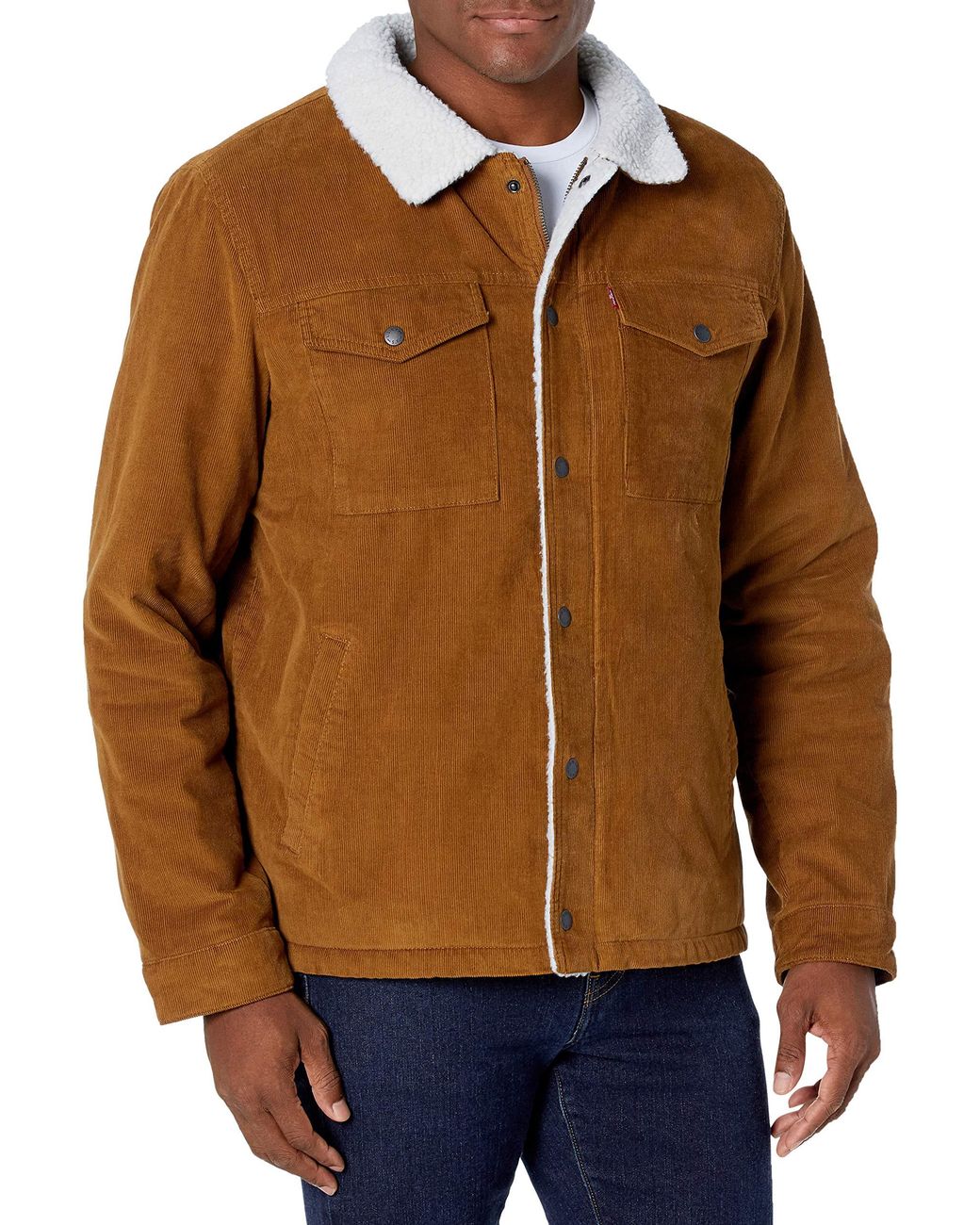 Levi's Corduroy Sherpa Trucker Jacket in Brown for Men - Lyst