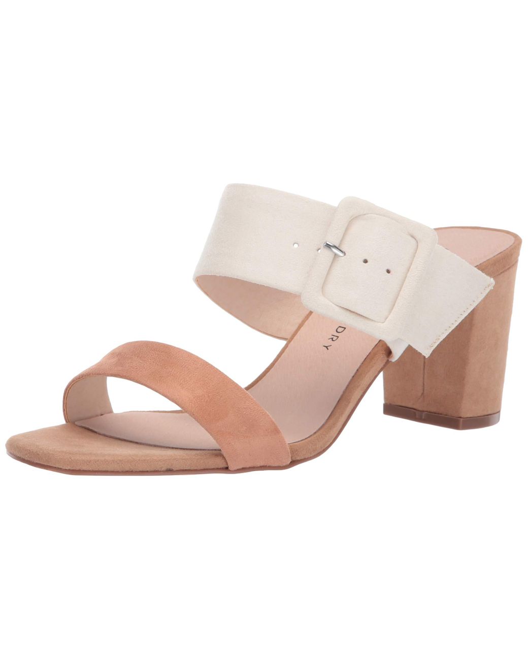 Chinese Laundry Yippy Heeled Sandal Cream Multi Suede 8.5 M Us in