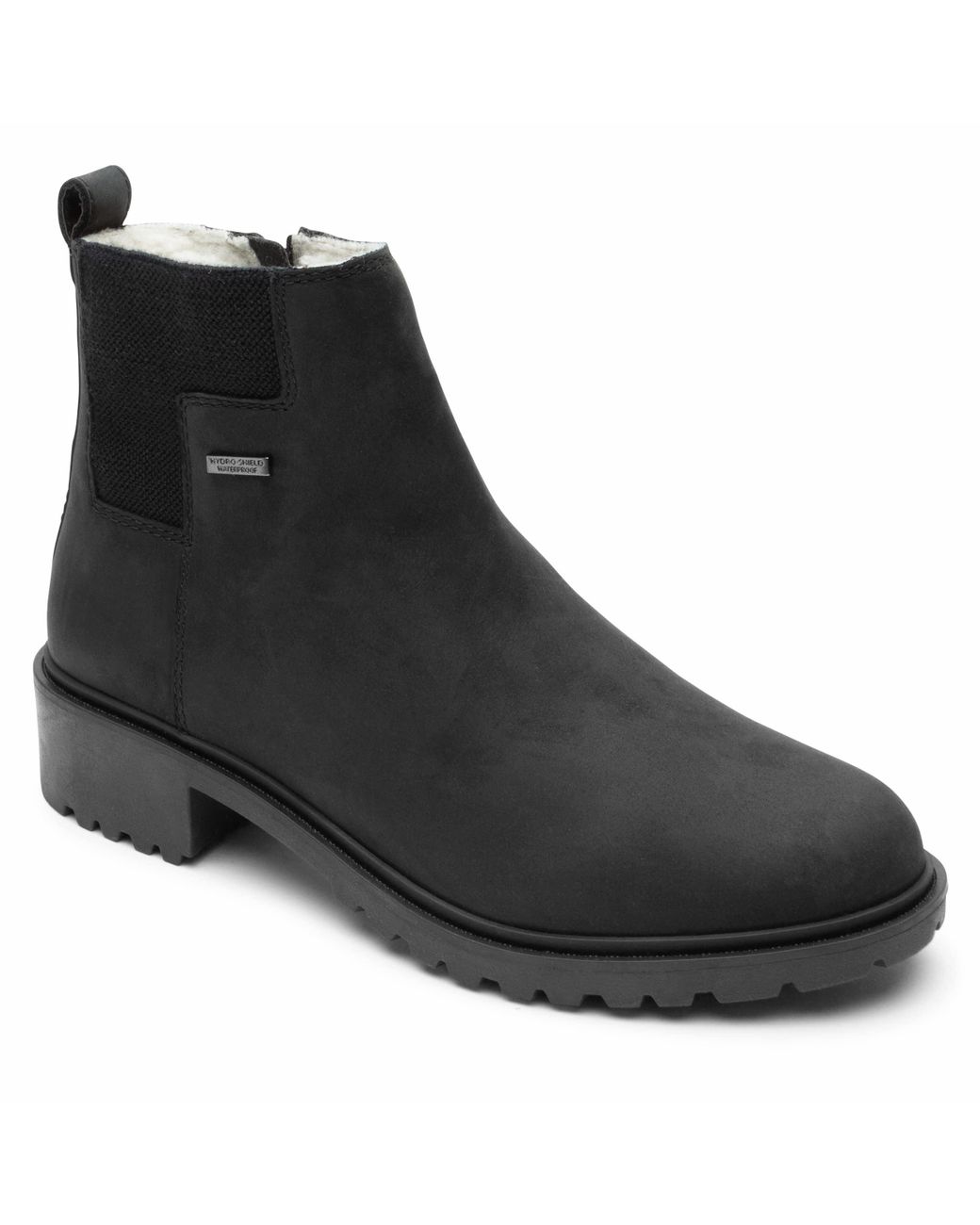Rockport Suede Ryleigh Gore Chelsea Boot in Black | Lyst