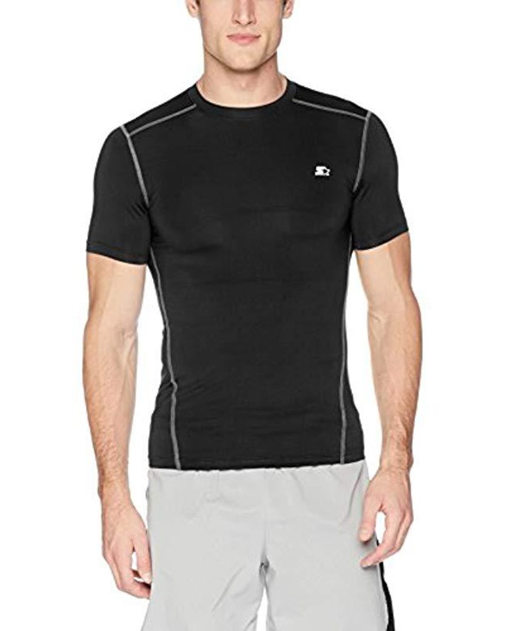 Starter Short Sleeve Light-compression Athletic T-shirt, Amazon Exclusive  in Black for Men | Lyst